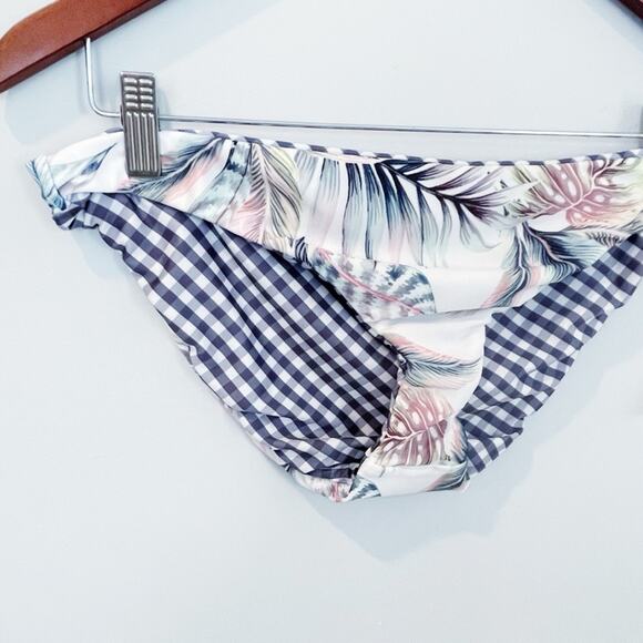 Raisins NEW Reversible Tropical/Purple Gingham Bikini Size Large - Picture 4 of 13